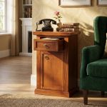 KALEB - mobile portatelefono in legno massello cm 46 x 31 x 76 h