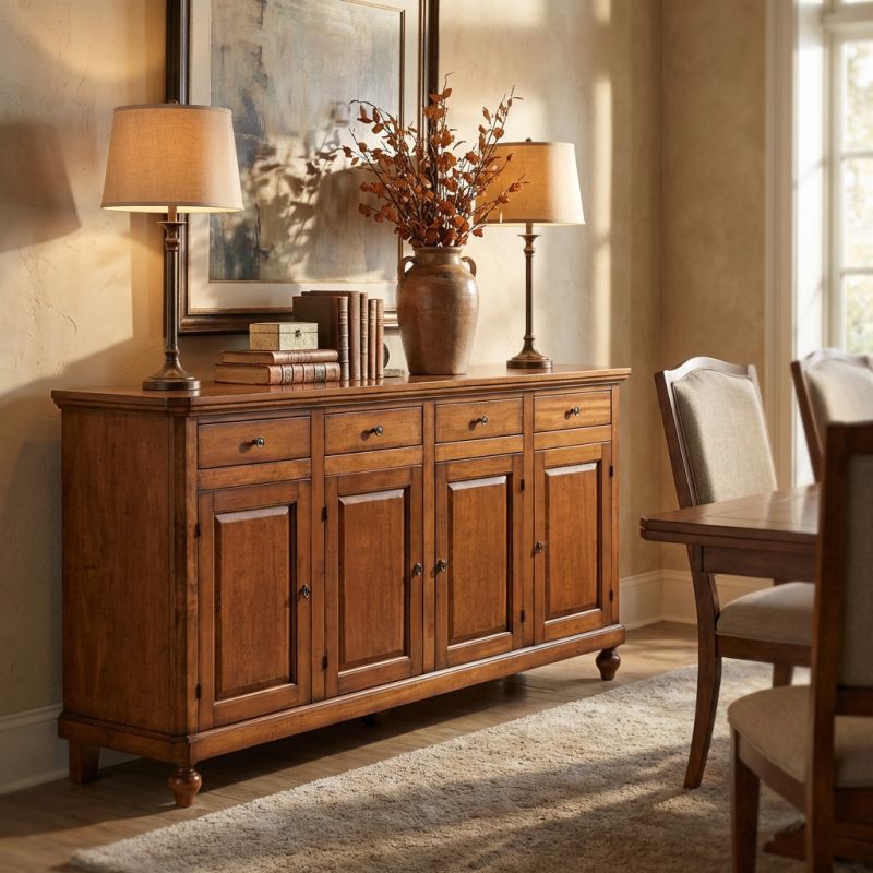 CHRISTOPHER - credenza in legno cm 196 x 43 x 98 h