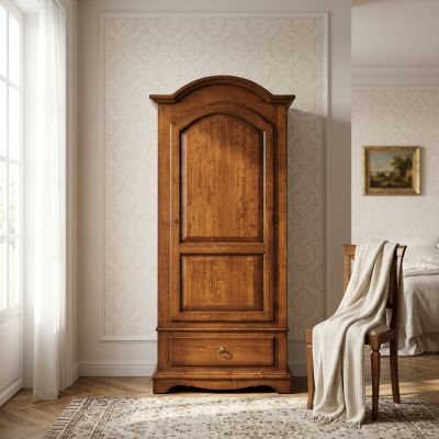 CHRISTIAN - armadio 1 anta in legno massellox196