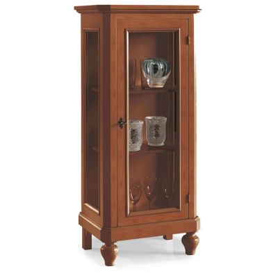 JASMINE - credenza con vetrina in legno massello