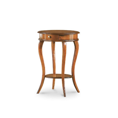 DONALD - tavolino in legno massello tondo cm Ø 50 X 74