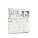 CHELSEY - credenza con vetrina in legno massello cm 196 x 43 x 218 h