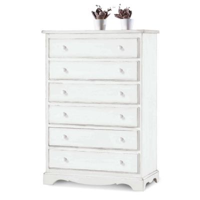 KENDRA - cassettiera in legno massello cm 97 x 49 x 140 h