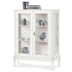 JASMINE - credenza con vetrina in legno massello cm 96 x 36 x 116 h