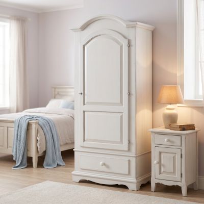 CHRISTIAN - armadio 1 anta in legno massellox196