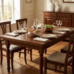 DYLAN - tavolo da pranzo allungabile in legno massello con gamba tornita cm 85 X 160/200/240