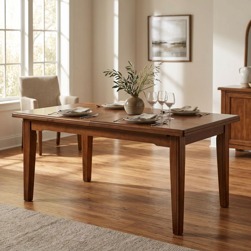 LENNOX - tavolo da pranzo allungabile in legno massello cm 85 X160/205/250/295/340