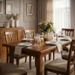 LENNOX - tavolo da pranzo allungabile in legno massello cm 100 X 180/225/270/315/360