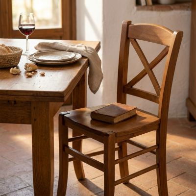 MIRABELLE - sedia croce in legno massello