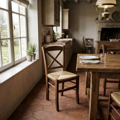 HALLIE - sedia croce in legno massello