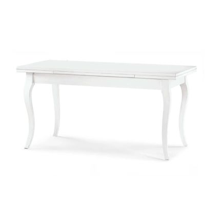 MARLON - tavolo da pranzo allungabile in legno massello con 2 allunghe