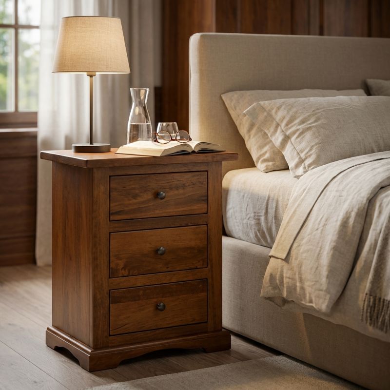 JAMES - comodino in legno massello