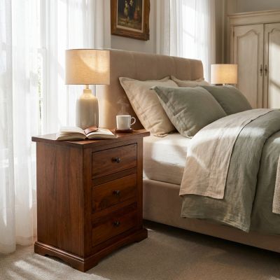 JAMES - comodino in legno massello