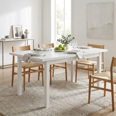 NATHANIEL - tavolo da pranzo moderno allungabile frassinato