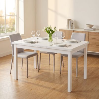 NATHANIEL - tavolo da pranzo moderno allungabile frassinato