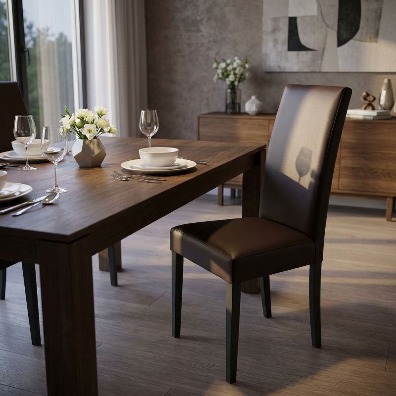 JACQUELYN - sedia moderna ecopelle con gambe antracite