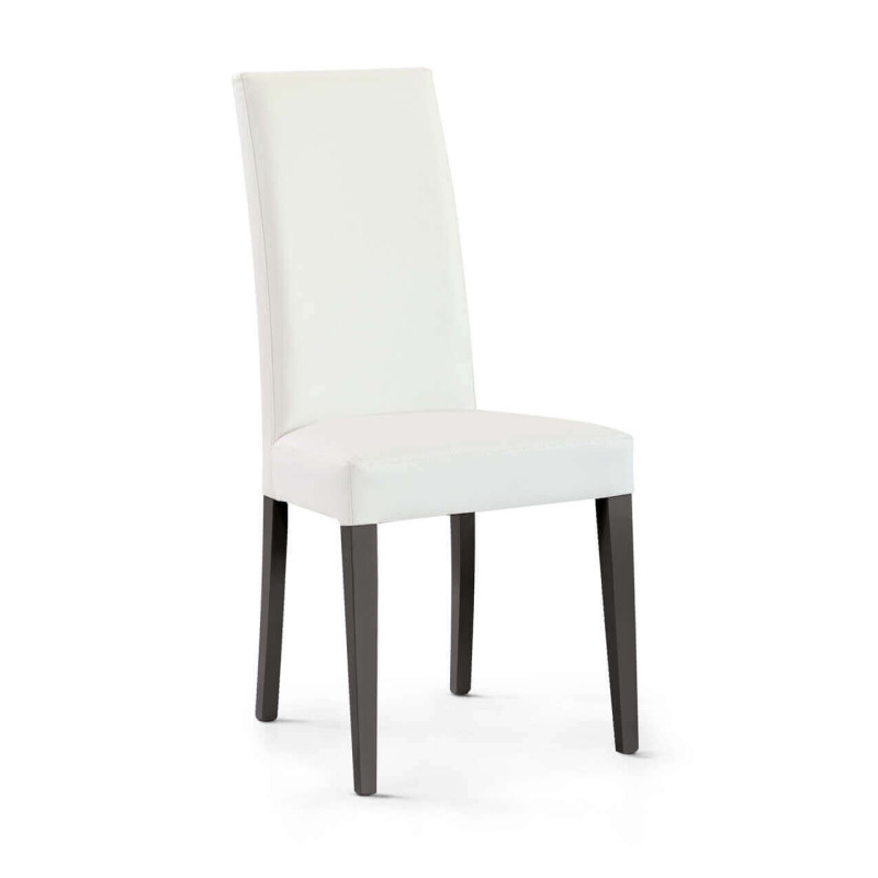 JACQUELYN - sedia moderna ecopelle con gambe antracite