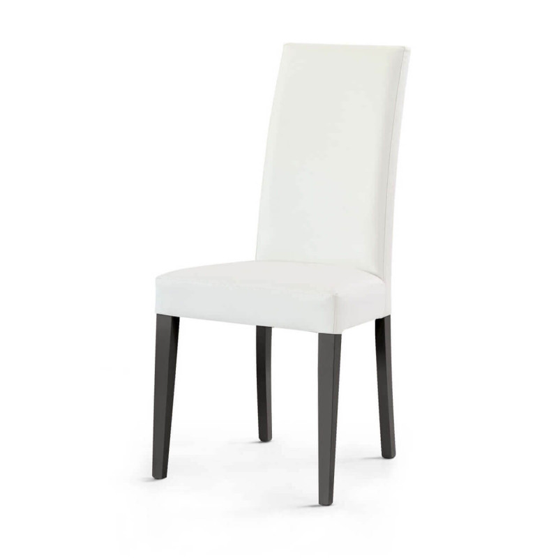 JACQUELYN - sedia moderna ecopelle con gambe antracite