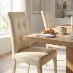 JACQUELYN - sedia moderna ecopelle con 4 bottoni