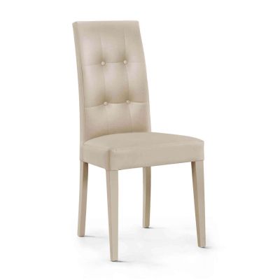 JACQUELYN - sedia moderna ecopelle con 4 bottoni