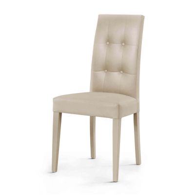 JACQUELYN - sedia moderna ecopelle con 4 bottoni