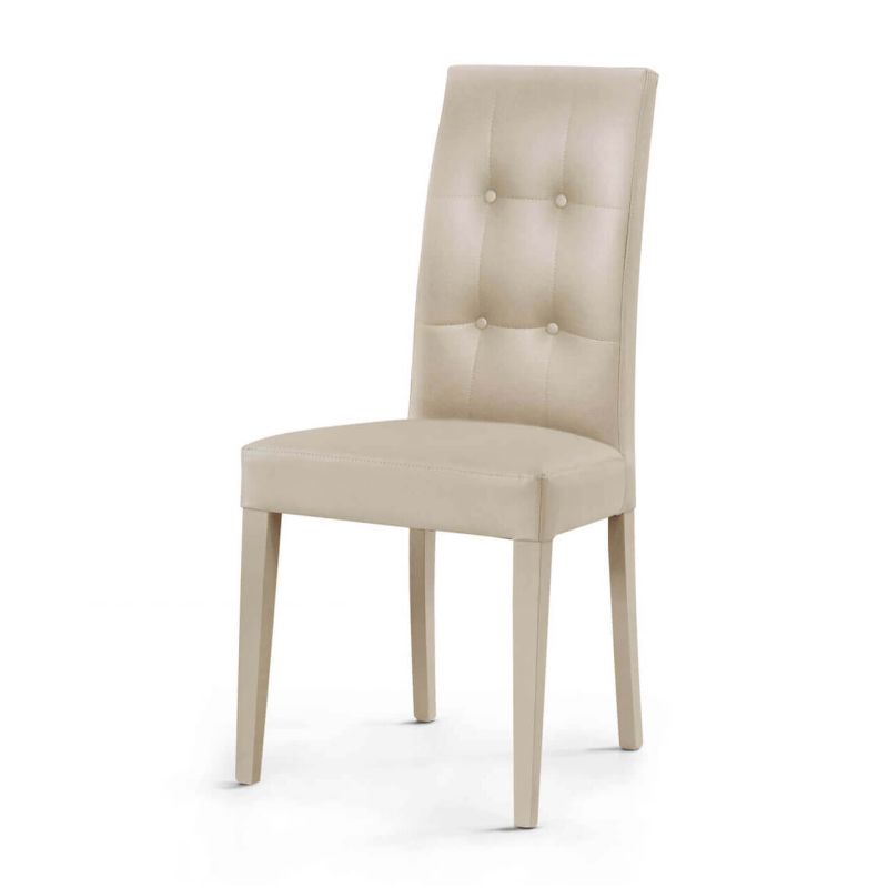 JACQUELYN - sedia moderna ecopelle con 4 bottoni