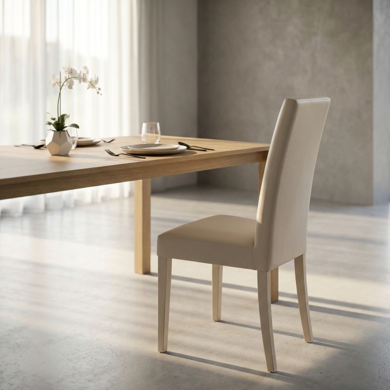 JACQUELYN - sedia moderna ecopelle con gambe antracite