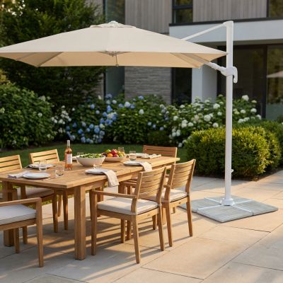 BACTRUS - ombrellone da giardino decentrato 3 x 4 m