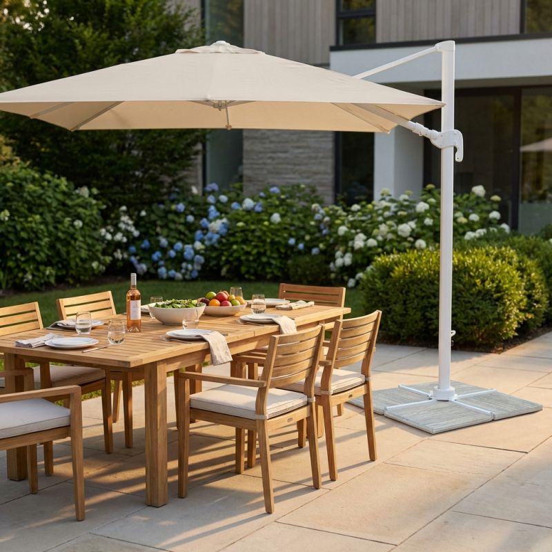 BACTRUS - ombrellone da giardino decentrato 3 x 4 m