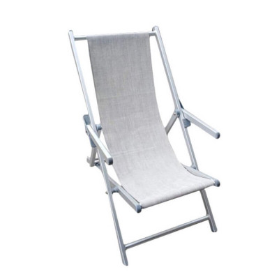 sdraio mare prendisole pieghevole in alluminio e textilene cm 98 x 67,5 x 106 h