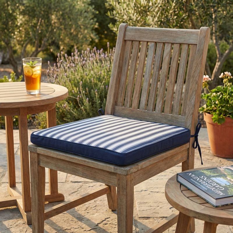 SERIUS - Cuscino per seduta idrorepellente a righe