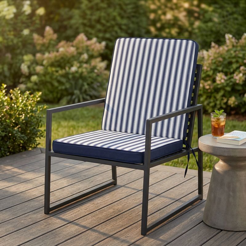 SANATY - cuscino medio con doppia cucitura idrorepellente a righe