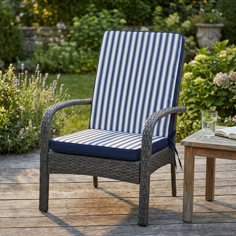 SANATY - cuscino medio con doppia cucitura idrorepellente a righe