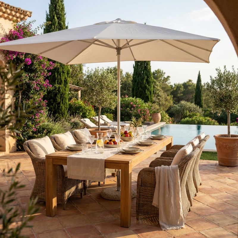 MERIDIES - ombrellone da giardino palo centrale 3 x 3 m