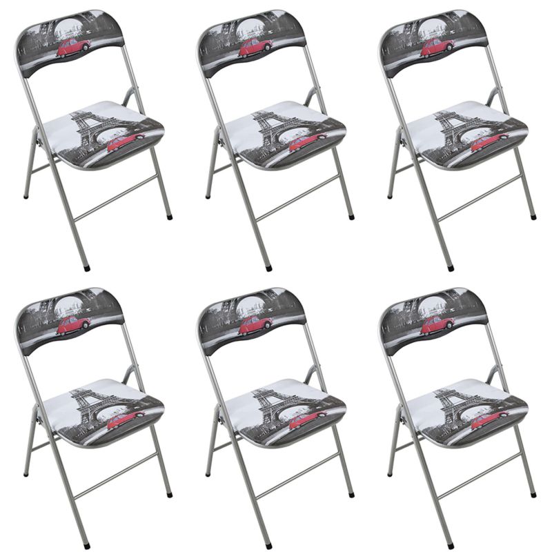 LUCIE - sedia pieghevole salvaspazio set da 6 city