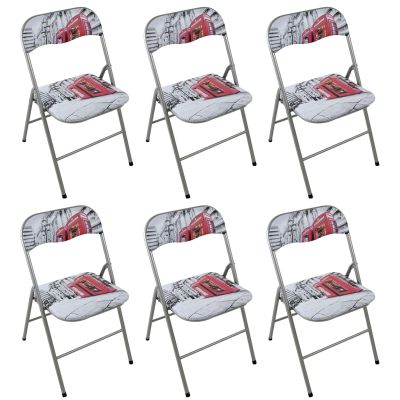 LUCIE - sedia pieghevole salvaspazio set da 6 city