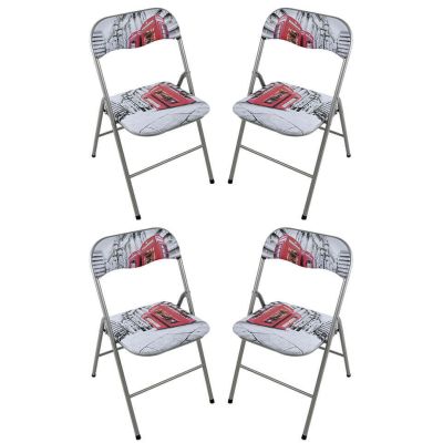 LUCIE - sedia pieghevole salvaspazio set da 4 city