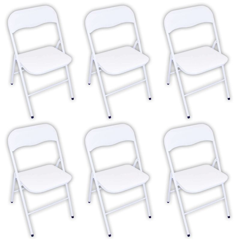 LUCIE - sedia pieghevole salvaspazio set da 6 monocolor