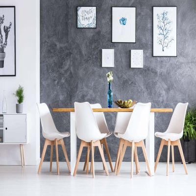 MARGOT - sedia nordica imbottita set da 6