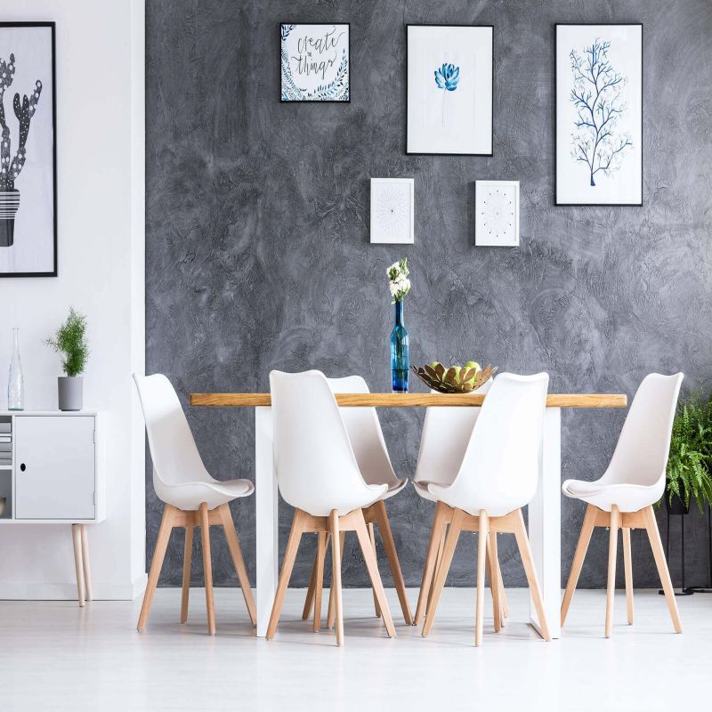 MARGOT - sedia nordica imbottita set da 6