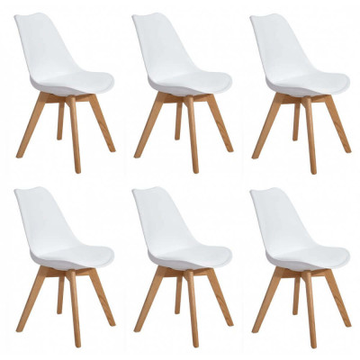 MARGOT - sedia nordica imbottita set da 6