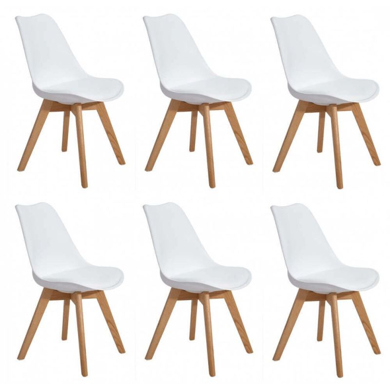 MARGOT - sedia nordica imbottita set da 6