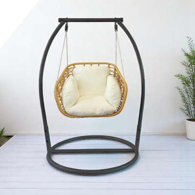 JURA - dondolo un posto con struttura in metallo bianca o antracite