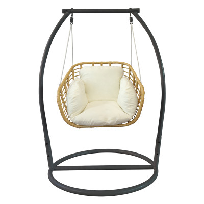 JURA - dondolo un posto con struttura in metallo bianca o antracite